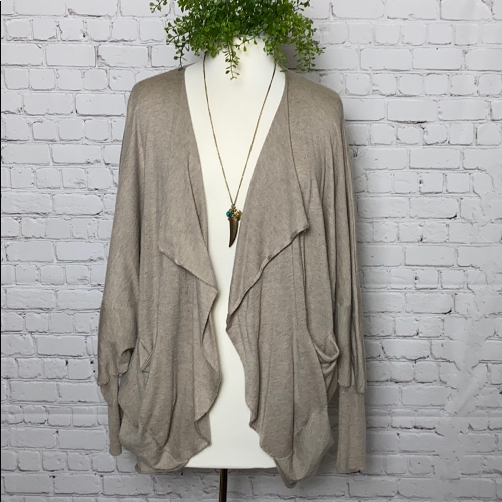 Karen Kane oatmeal color dolman cardigan